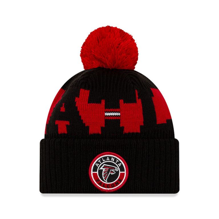 Gorras New Era Beanies Negros - Atlanta Falcons On Field 65438OCPN